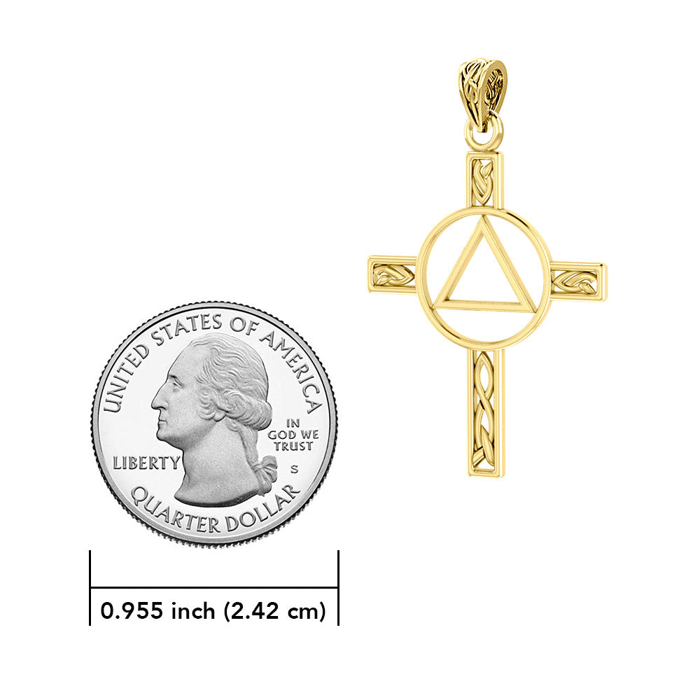 Recovery Cross of Strength & Balance - 14k or 18k Solid Gold