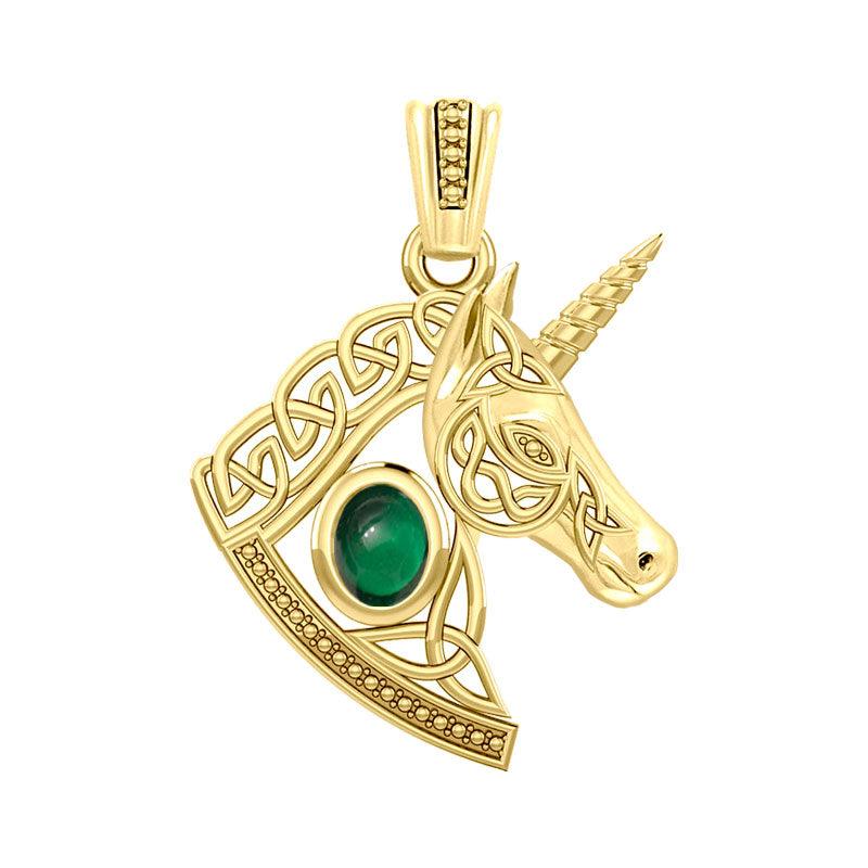 The Celtic Unicorn of Golden Enchantment in Solid Yellow Gold