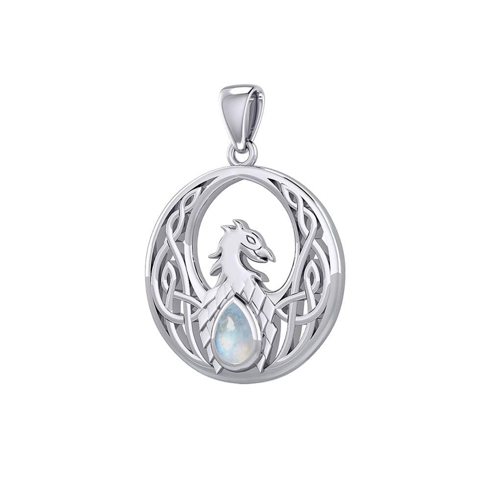 Celestial Phoenix Ascendancy - 14K White Gold Pendant