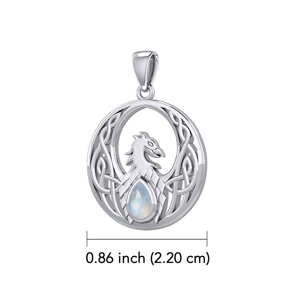 Celestial Phoenix Ascendancy - 14K White Gold Pendant