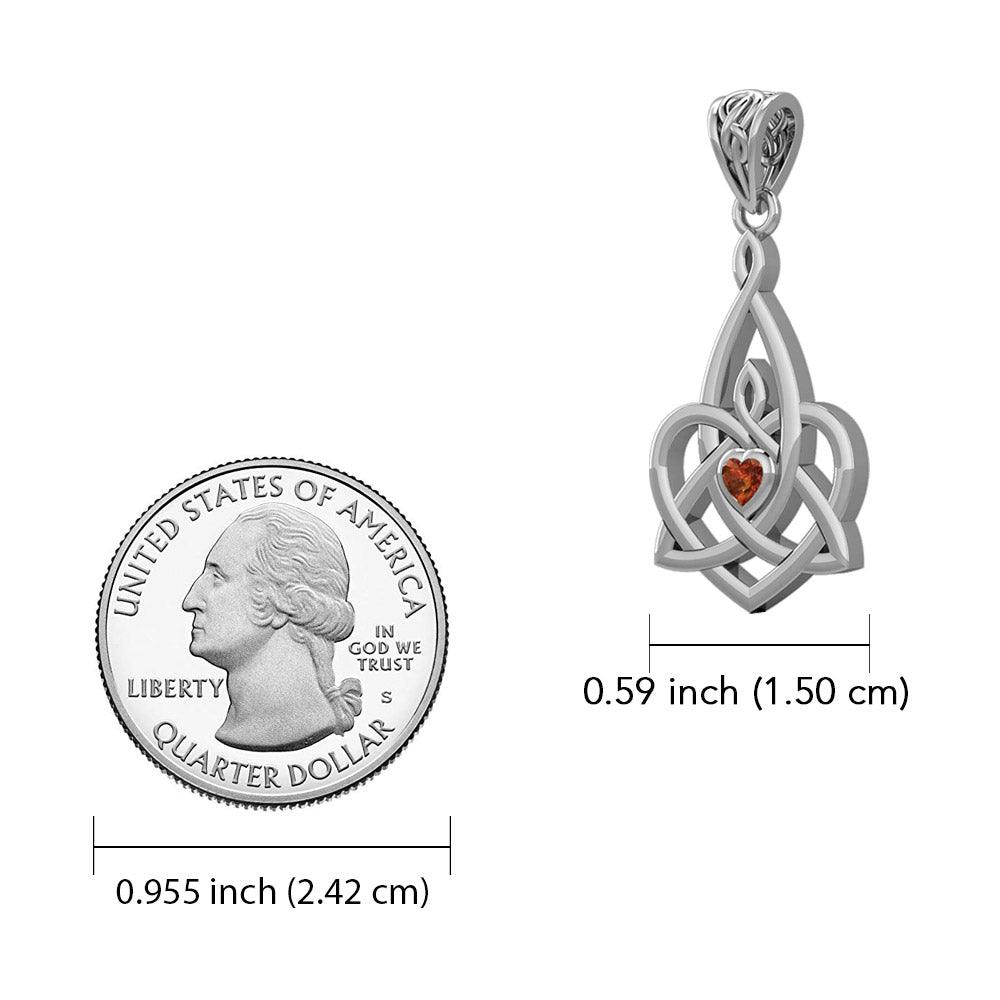 The Celtic Knot of Maternal Devotion in 14K White Gold