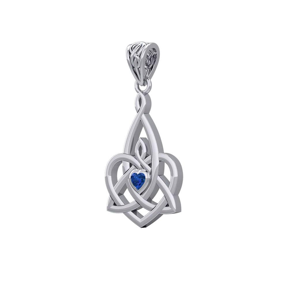 The Celtic Knot of Maternal Devotion in 14K White Gold