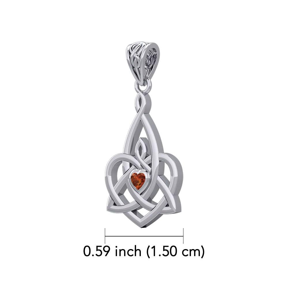 The Celtic Knot of Maternal Devotion in 14K White Gold