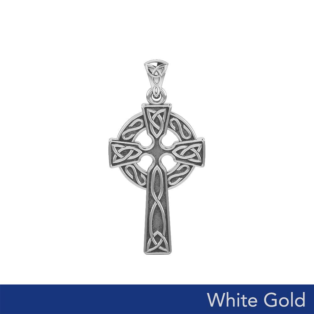 Halo of Ages Celtic High Cross in White Gold 14K, 18K or 22K