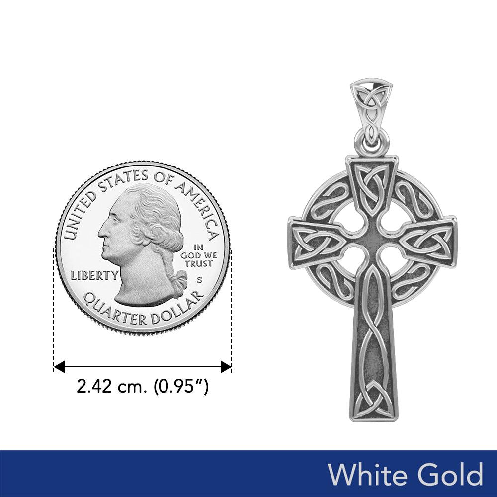Halo of Ages Celtic High Cross in White Gold 14K, 18K or 22K