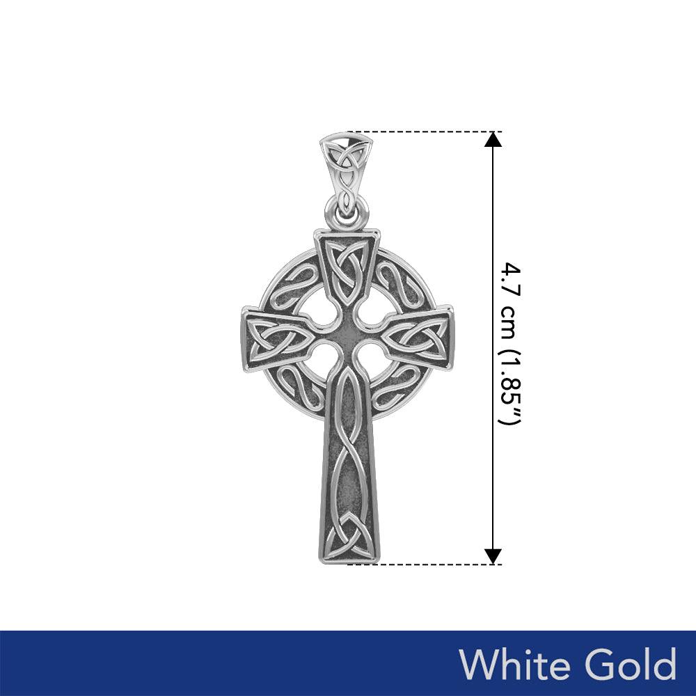 Halo of Ages Celtic High Cross in White Gold 14K, 18K or 22K